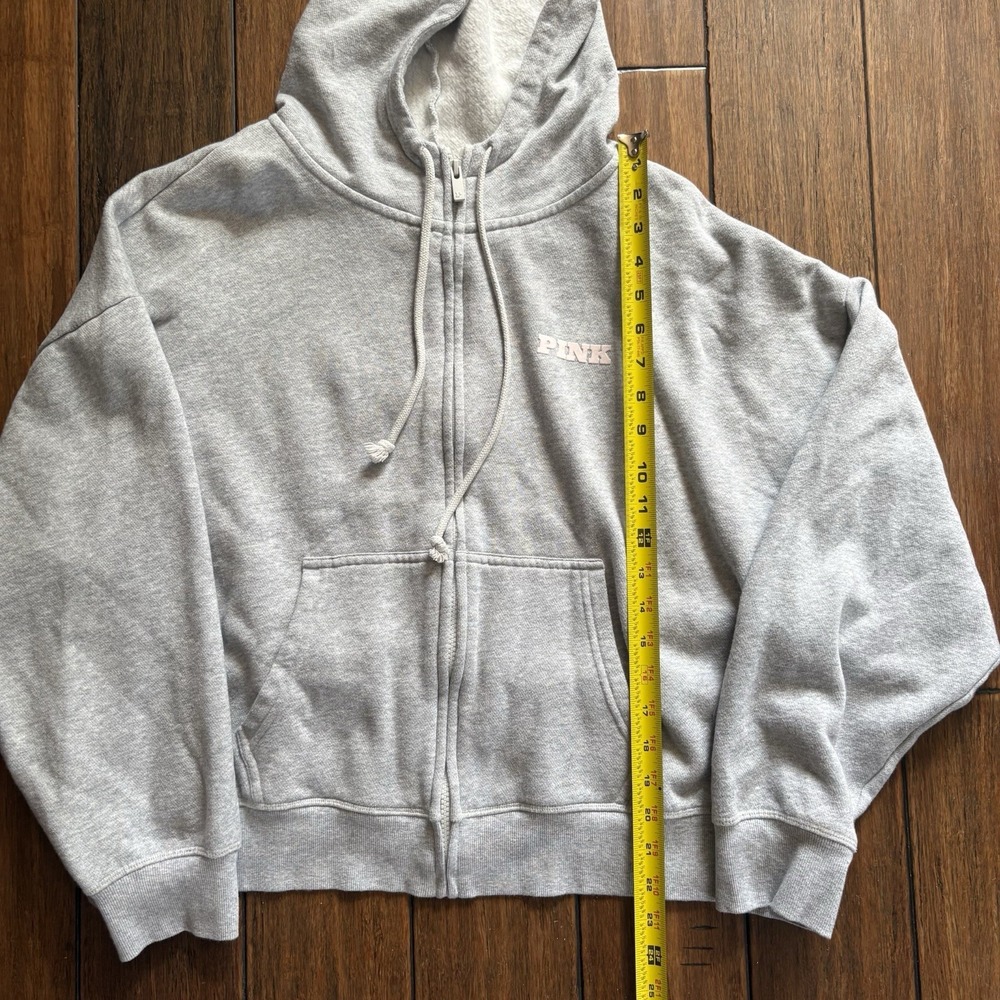 Victoria's Secret PINK Hoodie & Jogger Set Gray Size Large Pullover Sweatpants - Picture 7 of 16